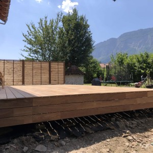 Réalisation d'une terrasse bois en cumaru