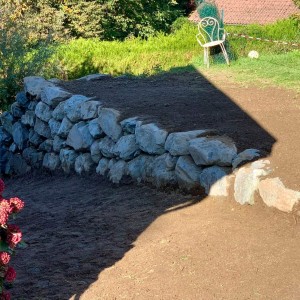 Création d'un enrochement